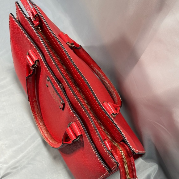 Kate Spade Vibrant Red Leather Satchel - Picture 13 of 16